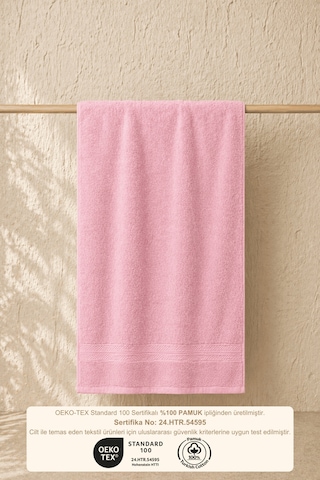 Pembe Plaj Havlusu %100 Pamuk Sertifikalı Deniz & Havuz Havlu 70x130cm