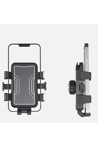 Zhltools Motosiklet Bisiklet İçin Gidon Bağlantılı Alüminyum Telefon Tutucu