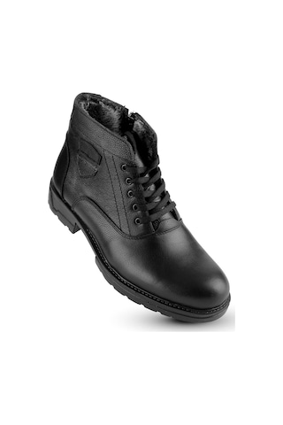 Budaks İçi Kürklü Hakiki Deri Kışlık Erkek Bot 225 Siyah