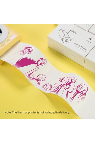 Yaleker Termal Kağıt 57x30mm Koyu Pembe Baskı 5 Yıl Saklama Süresi 3'lü Paket Bpa'sız Beyaz