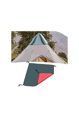 Homyl Çadır Üstü Kumaş Yağmur Koruması Yeşil-kırmızı Yeşil Kırmızı Yeşil - Kırmızı