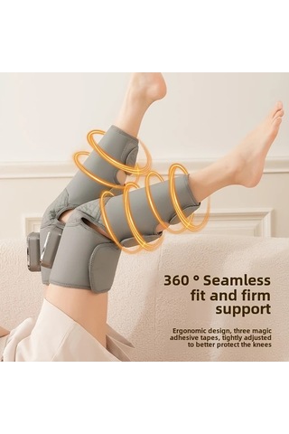 Fochsia Gray Kablosuz Usb Şarjlı Bacak Masaj Aleti 3 Isıtma Modlu Hava Basınçlı Kneading Büyük Küçük Bacaklar İçin Altın