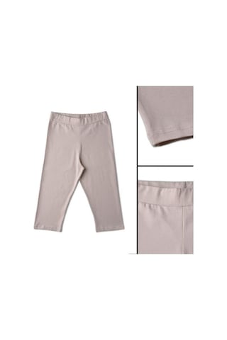 Kız Çocuk Diz Altı Mevsimlik Tayt-12615 Bej