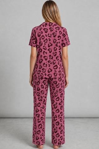 Womanandkids Night Mor Kadın Kısa Kollu Rahat Pijama Takımı 4734