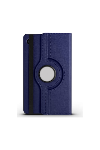 Galaxy Tab A9 Plus Uyumlu Zore Dönebilen Standlı Kılıf-lacivert Tablet Kılıfı