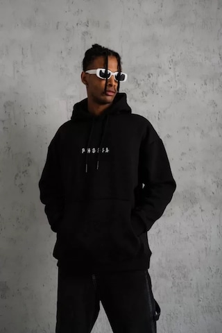 Veraura Lifestyle Erkek Astronot Baskılı Kapüşonlu Sweat - Siyah