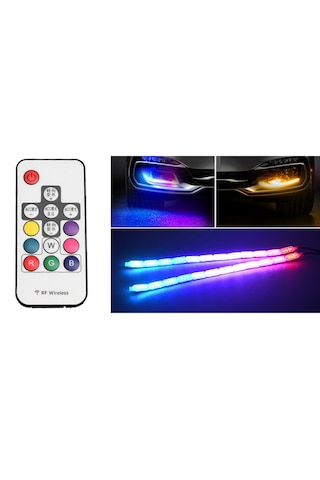Far İçi Kristal Kayar Led Sinyalli Rgb Kumandalı