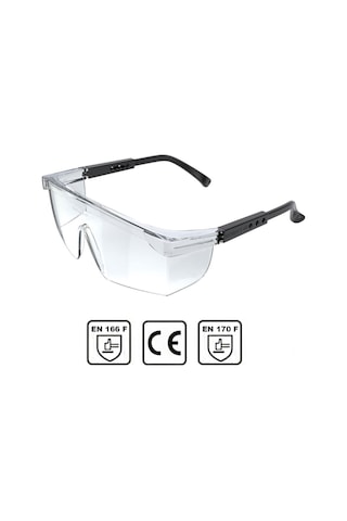 Iş Güvenlik Gözlüğü Kulak Ayarlı Koruyucu Gözlük Şeffaf