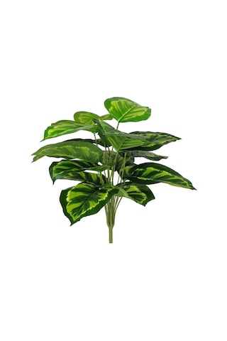 Yapay Çiçek Demet Tropik Difenbahya Çiçeği 18 Dal 85 cm Salon Çiçeği Yapay Bitki