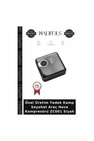 Özel Üretim Yedek Kamp Seyahat Araç Hava Kompresörü Zc001 Siyah