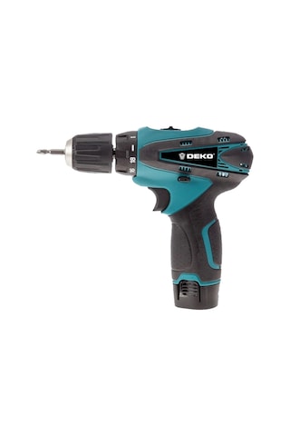 Deko 18V 3 Ah Çift Akülü Şarjlı Darbesiz Matkap Vidalama Mavi
