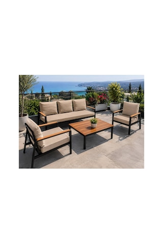 Balkon Mobilyası , Bahçe Mobilyası, 3-1-1 Takıma Uygun, Minder Kılıfı , Koruyucu Kılıf ,outdoor Kumaş Cappuccino