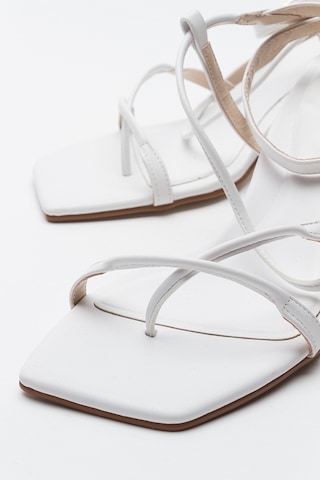 Luvishoes Mias Beyaz Kadın Topuklu Sandalet Beyaz
