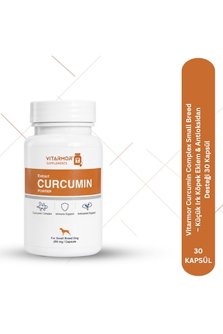 Vitarmor Curcumin Complex Small Breed Küçük Irk Köpek Eklem & Antioksidan Desteği 30 Kapsül