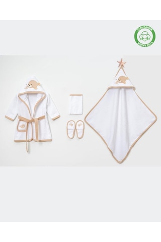 Balinalı Bornoz Takımı 1-2 Yaş Bej