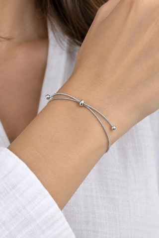 Ayarlanabilir Gümüş Renk Çelik Bileklik Glorious Serisi Silver