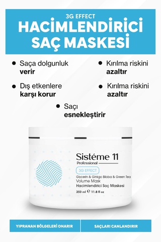 Sisteme 11 Hacimlendirici Maske 350 Ml