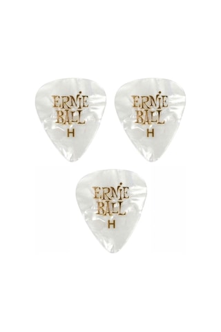Ernie Ball P09168 Pearloid Heavy Beyaz Gitar Pena 3 Adet 0,94mm