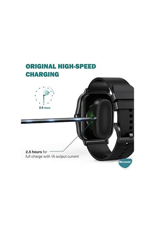 Amazfit T-rex 2 İçin Manyetik Usb Şarj Kablosu Siyah T-rex 2 İle Uyumlu Şarj Kablosu - Siyah