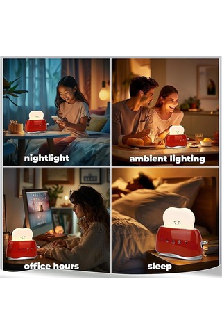 Retro Dekor Tost Makinesi Lambası, Retro Tost Makinesi Şeklinde Masa Dekorasyonu Hediyeleri Gençler, Gençler, Gençler, Kadınlar Diğer