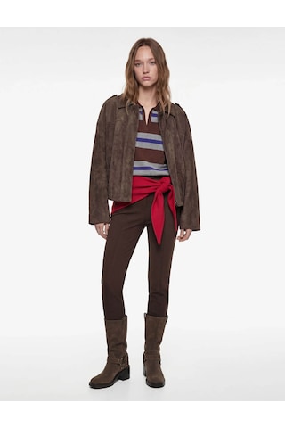 Koton Slim Fit Pamuklu Kahverengi Kadın Tayt 6wal40137ık Kahverengi