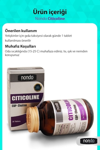 Nondo Vitamins Citicoline 30 Tablet