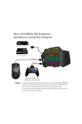 Vkemall V500 Usb 2.0 Rgb Aydınlatmalı 35 Tuşlu Oyun Klavyesi - Ps4/xbox/pc Uyumlu