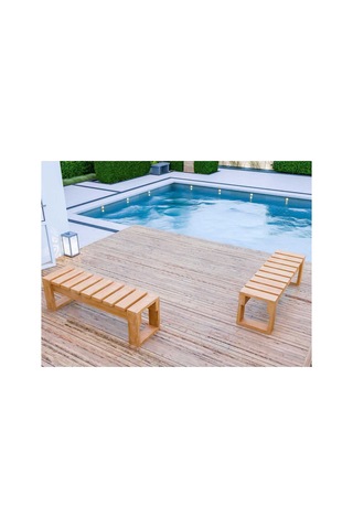 Doğal Ahşap Bench Bank Bej Bej