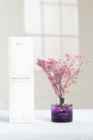 Zift Unique Smooth Linen - Bambu Çubuklu Oda Kokusu Dekoratif Çiçekli Banyo & Tuvalet & Oda Parfümü 100ml Çiçek