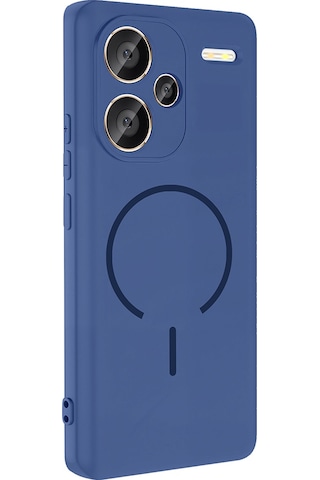 Redmi Note 13 Pro Plus 5g Kılıf M-safe Şarj Özellikli Msra Meta Kapak - Mürdüm Mürdüm