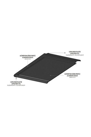 Mitsubishi L200 Omback Sürgülü Bagaj Kapama Düz Kasa Siyah 2006-2