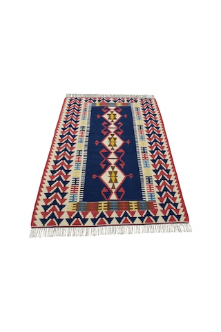 Zehra Abla Halı Yeni El Dokuma Benzersiz Otantik Yağcıbedir Balıkesir Yün Kilim 6923 Çok Renkli