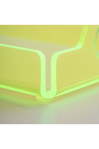 Vasa Neon Pleksi Tepsi Yeşil 35x20 Cm Çok Renkli