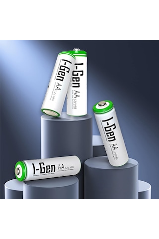 I-Gen G427 4'lü Pil Şarj Aleti + 4 Adet AA 2700 mAh Kalem Pilli Set 1.2V Ni-MH