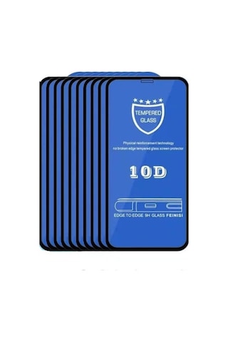 10 Adet iPhone Uyumlu 11 Ekranı Tam Kaplayan Koruyucu Cam