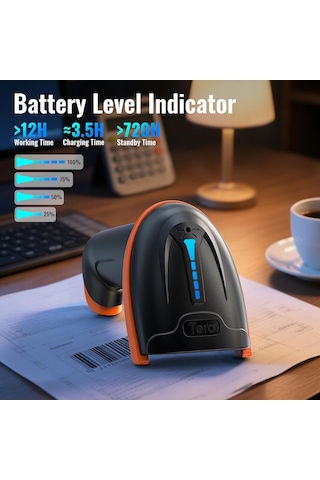 Barkod Tarayıcı 1d 2d Qr Kablosuz 2.4gh+kablolu Usb 2.0 Kablolu El Tarayıcı Barkod Okuyucu 5 Mil Çözünürlük 100