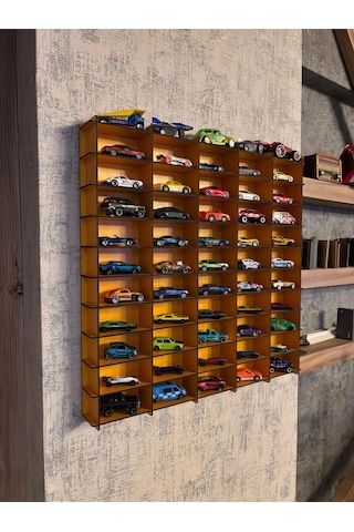 Oyuncak Araba Rafı Mobilya Turuncu