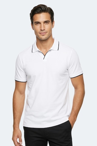Slazenger Zıther Erkek Polo Yaka Beyaz Tişört