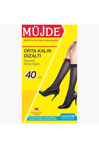 Müjde Orta Kalın Dizaltı Çorap 40 Denye 24' Lü