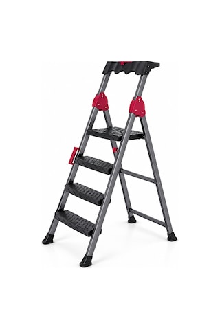 3+1 Basamaklı Metal Merdiven - 150 Kg Taşıma Kapasiteli