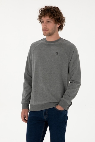 U.S. Polo Assn. Erkek Regular Fit Bisiklet Yaka Antrasit Melanj İnce Basic Sweatshirt 50313752-VR081