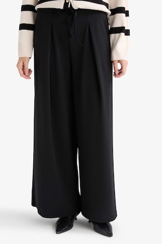 Defacto Wide Leg Krep Pantolon G1467ax25aubk81 Siyah