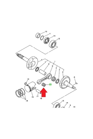Yamaha Bws 100 Or. Biyel Kolu Üst Rulman 93310-21403