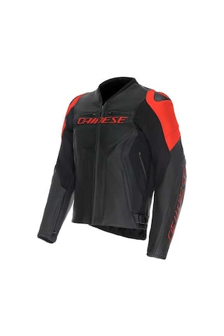 Dainese Daınese Ceket Racıng 5 Leather Blk Blk Red Fluo