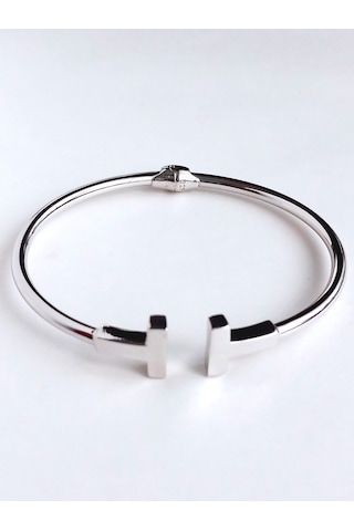 Keskin Gümüş Tasarım Kadın Kelepçe Bileklik