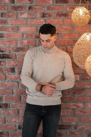 Slimfit Boğazlı Likralı Erkek Triko Kazak 001