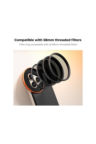 K&f Concept Apple iPhone 17 Pro Max Uyumlu Cpl Filtre + Manyetik Filtre Montaj Adaptörü