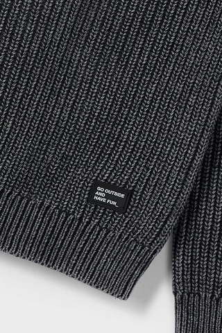 Erkek Çocuk Normal Kalıp Selanik Örgü Pamuklu Triko Kazak - Siyah Siyah