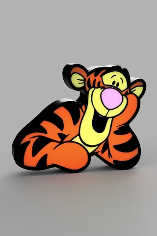 Turuncu Tiger Kaplan Led Gece Lambası, Dekoratif Ve Sevimli Aydınlatma Ürünü Çok Renkli