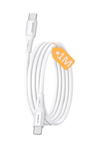Type C-c Hızlı Şarj Kablosu, 60watt Pd Hızlı Şarj, 1metre, Apple iPhone Uyumlu 15/16/17 Ve Andoid İçin, Beyaz/gümüş Metal, Diğer